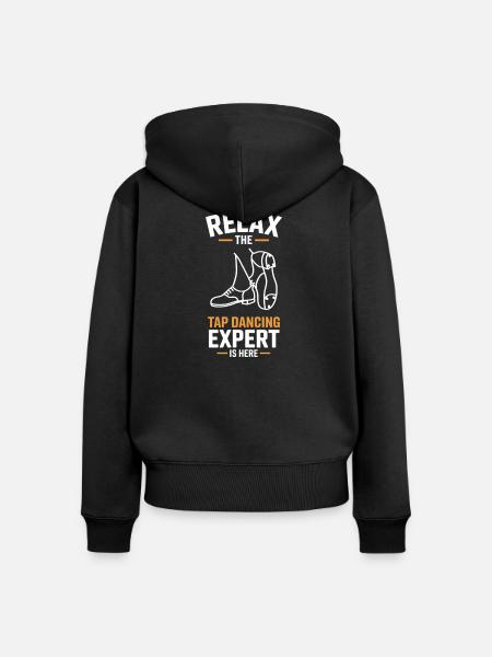 Stepptanz Stepptänzer Geschenk - Frauen Premium Bio Zip Hoodie - Schwarz