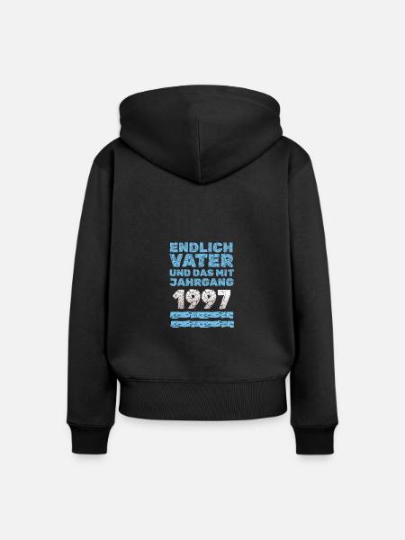 Endlich 1997 - Frauen Premium Bio Zip Hoodie - Schwarz