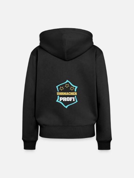Uhrmacher - Frauen Premium Bio Zip Hoodie - Schwarz