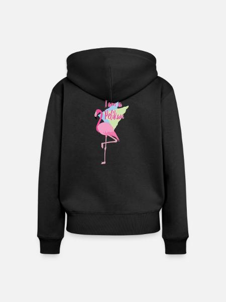I`m a Pelikan - Frauen Premium Bio Zip Hoodie - Schwarz