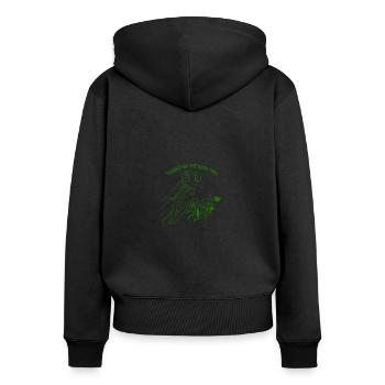 Praying mantis Thanks for the good time insect - Women's Premium Organic Zip Hoodie - black - Back - Julia (174cm)