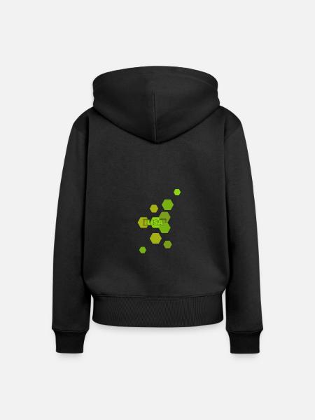 Lisa - Frauen Premium Bio Zip Hoodie - Schwarz