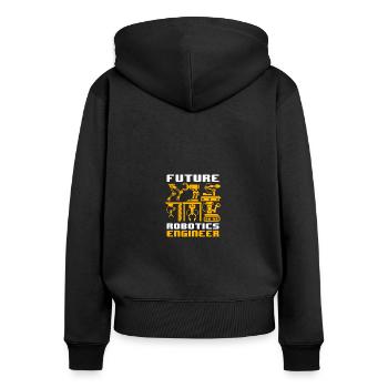 Robotics Engineering Kids Men Women Future - Frauen Premium Bio Zip Hoodie - Schwarz - Hinten - Julia (174cm)
