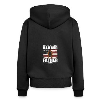 It's Not A Dad Bod It's A Father Figure Men Funny - Frauen Premium Bio Zip Hoodie - Schwarz - Hinten - Julia (174cm)