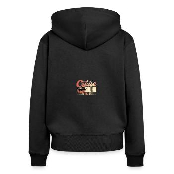 Matching Family Cruise 2023 Vacation Funny - Frauen Premium Bio Zip Hoodie - Schwarz - Hinten - Julia (174cm)