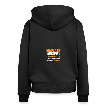 Massage Therapist Definition Massage Therapy - Frauen Premium Bio Zip Hoodie - Schwarz - Hinten - Julia (174cm)