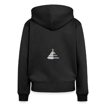 Mignon Piano Musique Piano Cravate Claviériste - Sweat à capuche zippé Premium bio Femme - noir - Dos - Julia (174cm)