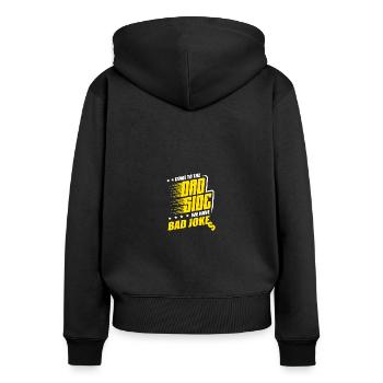 Humor Dad Joke Loading Please Wait Daddy Fathers - Frauen Premium Bio Zip Hoodie - Schwarz - Hinten - Julia (174cm)