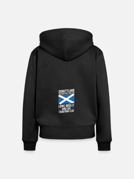 Schotten Schottisch Schottland - Frauen Premium Bio Zip Hoodie - Schwarz