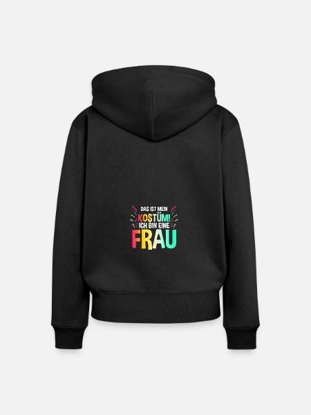 Jecken Fasching Karneval - Frauen Premium Bio Zip Hoodie - Schwarz