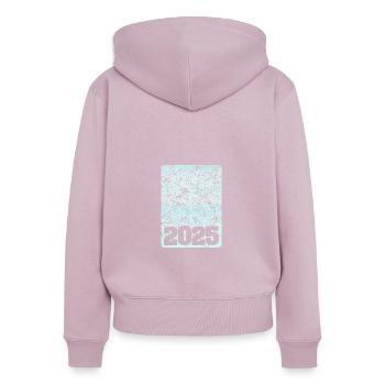 2025 - Frauen Premium Bio Zip Hoodie - Altrosa - Hinten - Julia (174cm)
