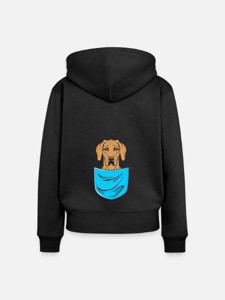 Rhodesian Ridgeback - Frauen Premium Bio Zip Hoodie - Schwarz