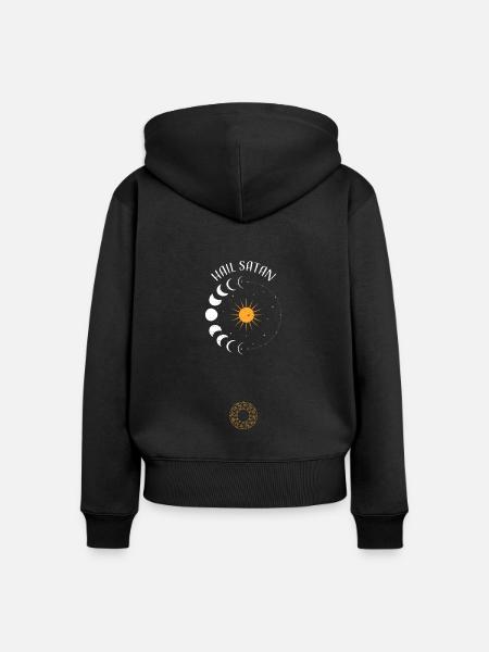 Hail Satan - Astrology - Frauen Premium Bio Zip Hoodie - Schwarz