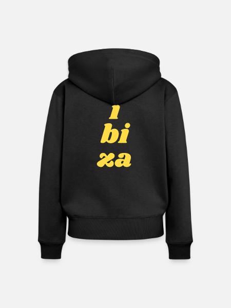 i bi za - Frauen Premium Bio Zip Hoodie - Schwarz