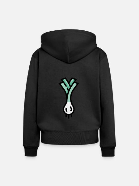 Lauch Icon - Frauen Premium Bio Zip Hoodie - Schwarz