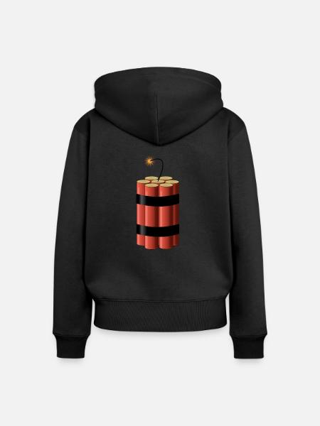 Dynamite TNT - Frauen Premium Bio Zip Hoodie - Schwarz