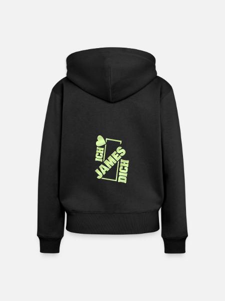 Liebespaar James - Frauen Premium Bio Zip Hoodie - Schwarz