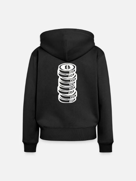 Bitcoin-Wirtschaft - Frauen Premium Bio Zip Hoodie - Schwarz
