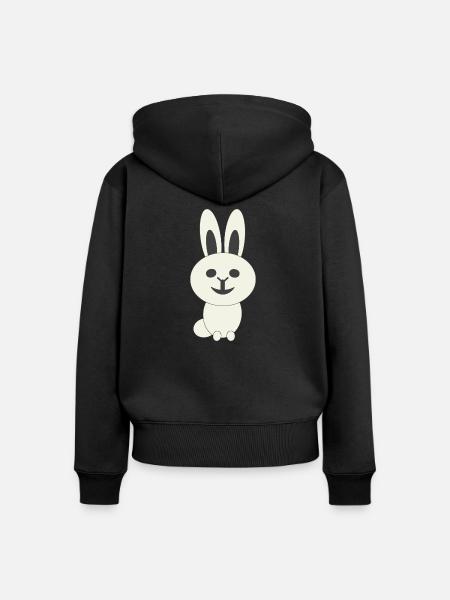 Fabelwesen -Tier - Frauen Premium Bio Zip Hoodie - Schwarz