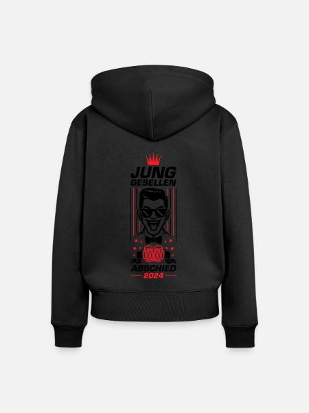 Junggesellen Abschied 2024 - Frauen Premium Bio Zip Hoodie - Schwarz