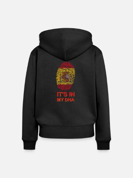 Spanien DNA - Frauen Premium Bio Zip Hoodie - Schwarz