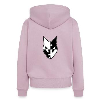 Verwirrter Ekuroeil - Frauen Premium Bio Zip Hoodie - Altrosa - Hinten - Julia (174cm)