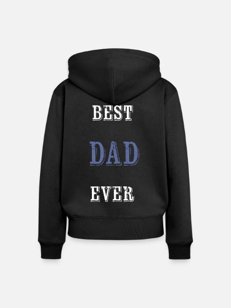 Bester Vater Aller Zeiten - Frauen Premium Bio Zip Hoodie - Schwarz