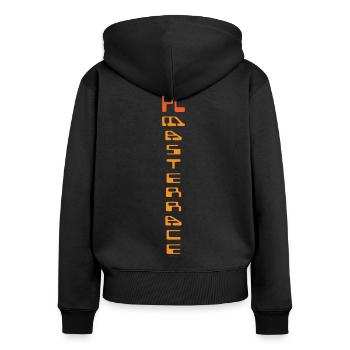 PC Masterrace - Gaming Shirt - Women's Premium Organic Zip Hoodie - black - Back - Julia (174cm)