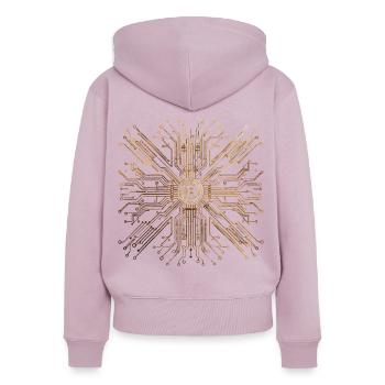 Platine Core cpu Computer Nerd pc humor geek code - Frauen Premium Bio Zip Hoodie - Altrosa - Hinten - Julia (174cm)