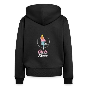 Inline Skates Girls Women Inliners - Women's Premium Organic Zip Hoodie - black - Back - Julia (174cm)