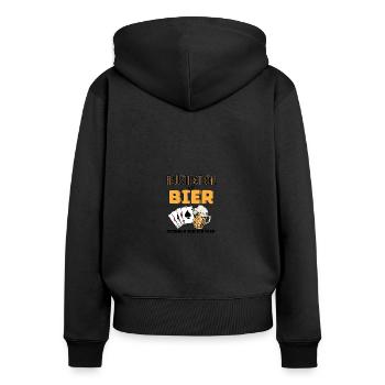 Frustration and beer - Women's Premium Organic Zip Hoodie - black - Back - Julia (174cm)
