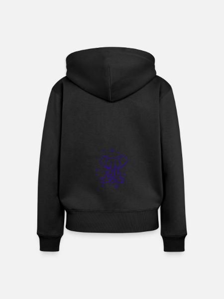 süßer Baby Elefant - Frauen Premium Bio Zip Hoodie - Schwarz