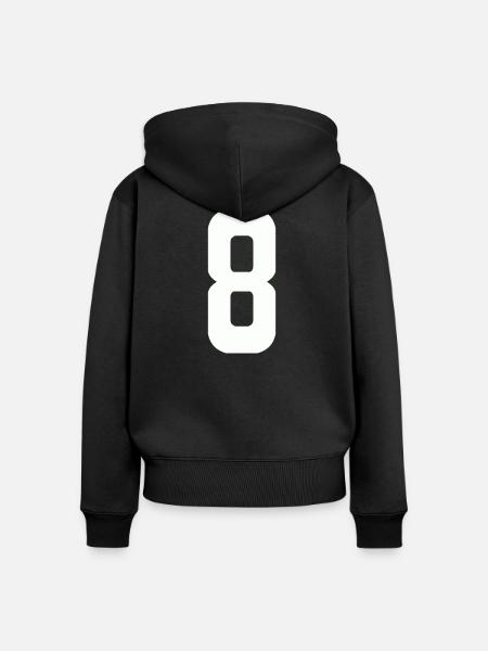 8 - Frauen Premium Bio Zip Hoodie - Schwarz