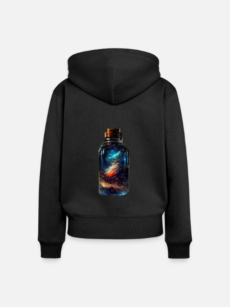 Galaxy - Frauen Premium Bio Zip Hoodie - Schwarz