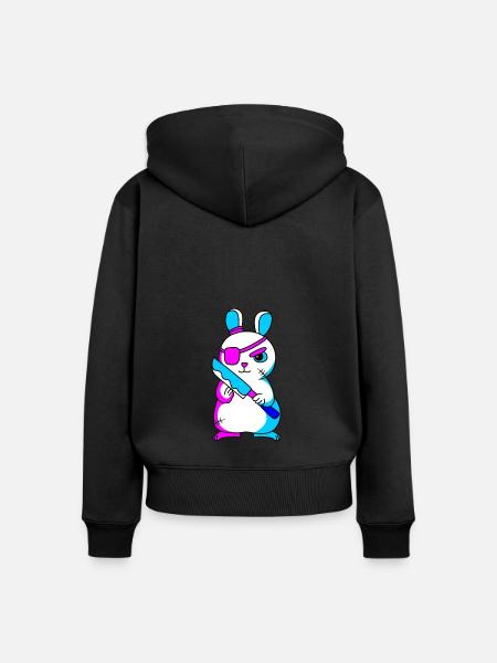 Pastell Gothic - Frauen Premium Bio Zip Hoodie - Schwarz