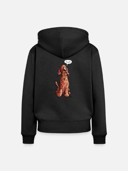 Irish Setter Play - Frauen Premium Bio Zip Hoodie - Schwarz
