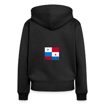 Panama - Women's Premium Organic Zip Hoodie - black - Back - Julia (174cm)