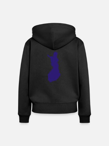 Finnland - Frauen Premium Bio Zip Hoodie - Schwarz