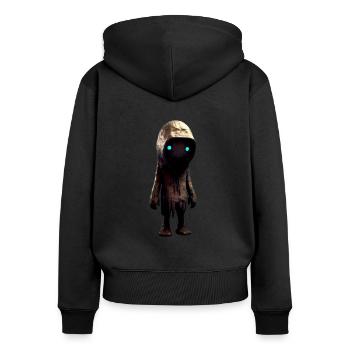 Creepy Character - Women's Premium Organic Zip Hoodie - black - Back - Julia (174cm)
