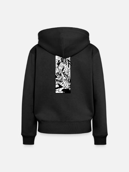 Brandung - Frauen Premium Bio Zip Hoodie - Schwarz