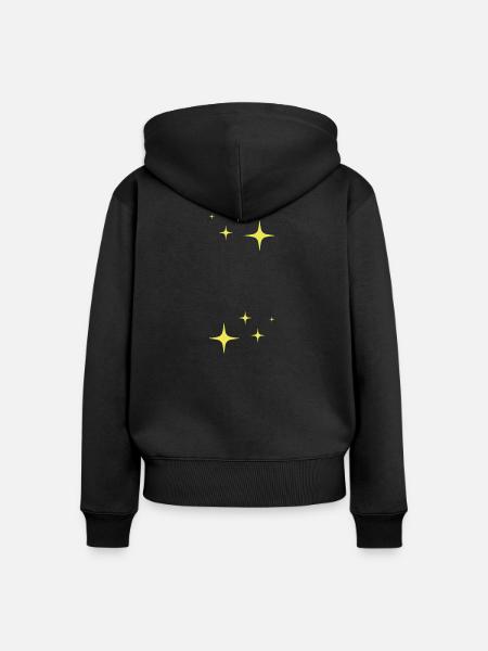 Funkeln Glitzer Sterne - Frauen Premium Bio Zip Hoodie - Schwarz