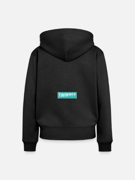 Swimmer - Frauen Premium Bio Zip Hoodie - Schwarz