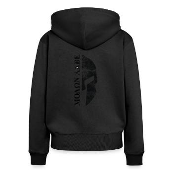 Molon Labe - Fight like a spartan - Women's Premium Organic Zip Hoodie - black - Back - Julia (174cm)