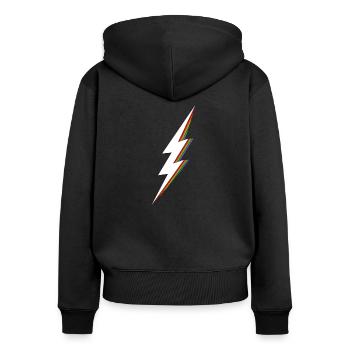 Lightning Bolt - Women's Premium Organic Zip Hoodie - black - Back - Julia (174cm)