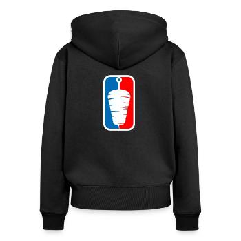 Doner Kebab Logo - Women's Premium Organic Zip Hoodie - black - Back - Julia (174cm)