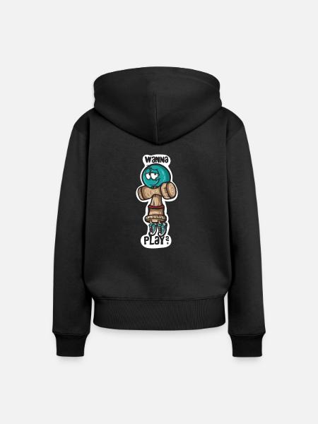Möchtest du Spielen? - Frauen Premium Bio Zip Hoodie - Schwarz