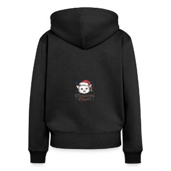 Muschel Strand Szene Serene Ozean Landschaft - Frauen Premium Bio Zip Hoodie - Schwarz - Hinten - Julia (174cm)