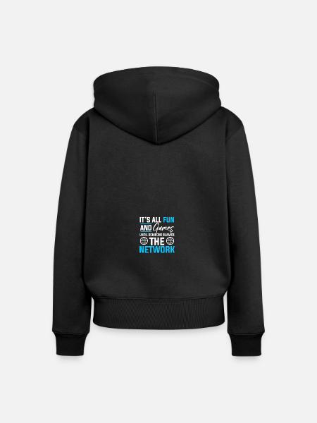 Computer-Netzwerktechnik Netzwerkingenieur - Frauen Premium Bio Zip Hoodie - Schwarz