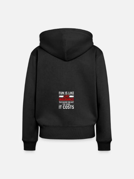 Versicherungsagent - Frauen Premium Bio Zip Hoodie - Schwarz