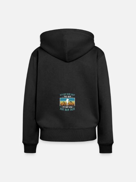 Langlauf Läufer Langlauf - Frauen Premium Bio Zip Hoodie - Schwarz